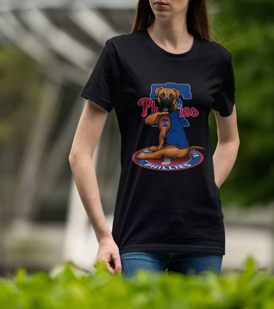 Philadelphia Phillies Dog Mascot Sitting On T-Shirt