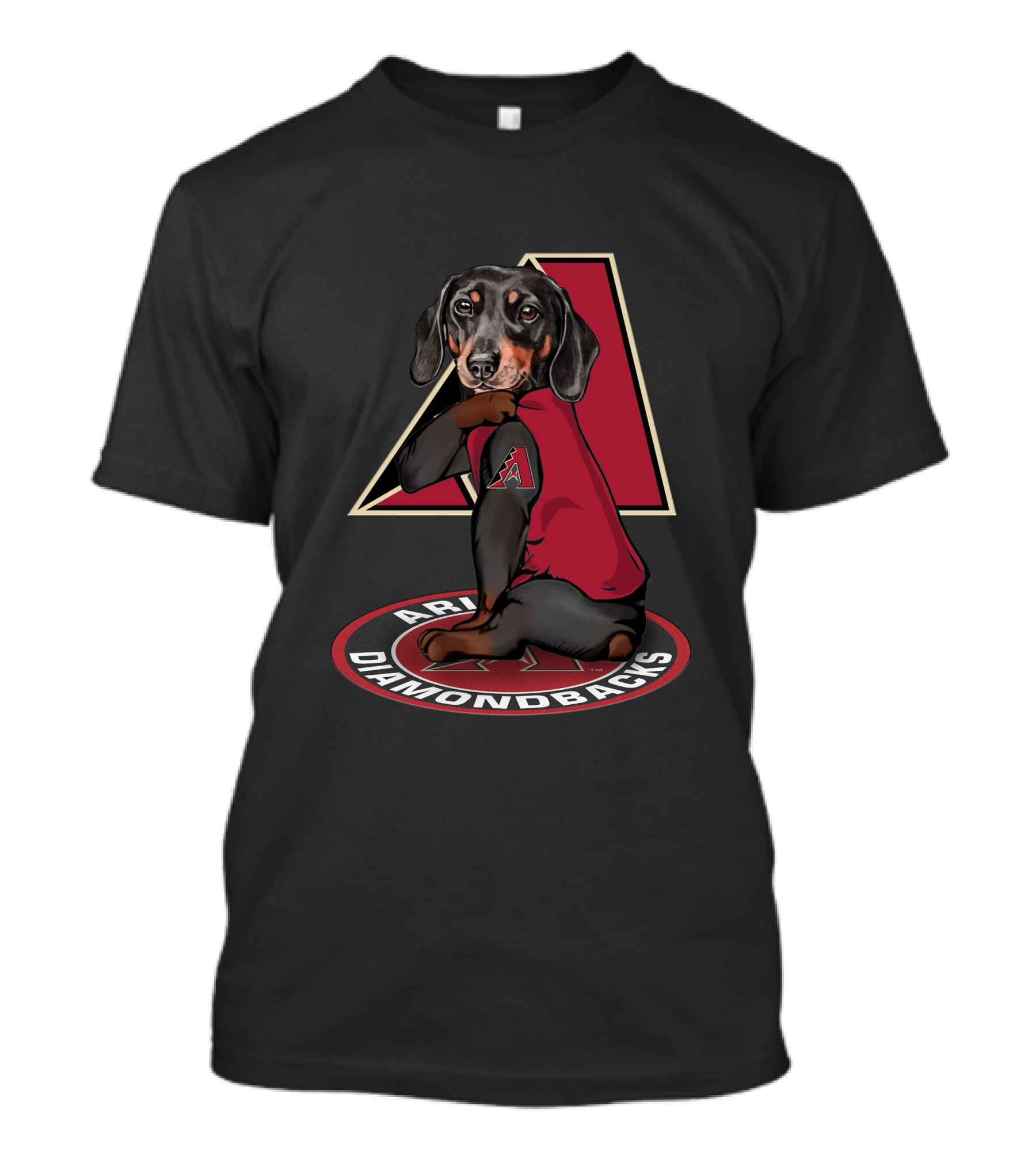 Arizona Diamondbacks Dog With Team Logo And T-Shirt
