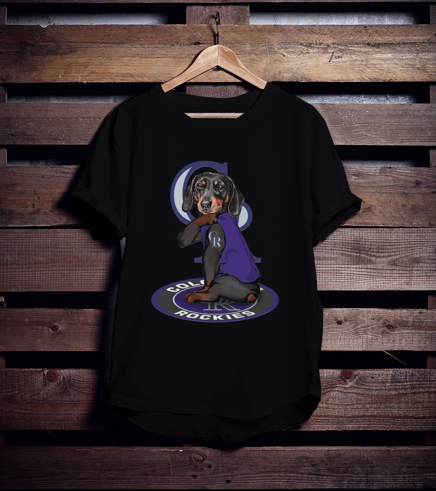 Colorado Rockies Cr Dachshund Mascot T-Shirt