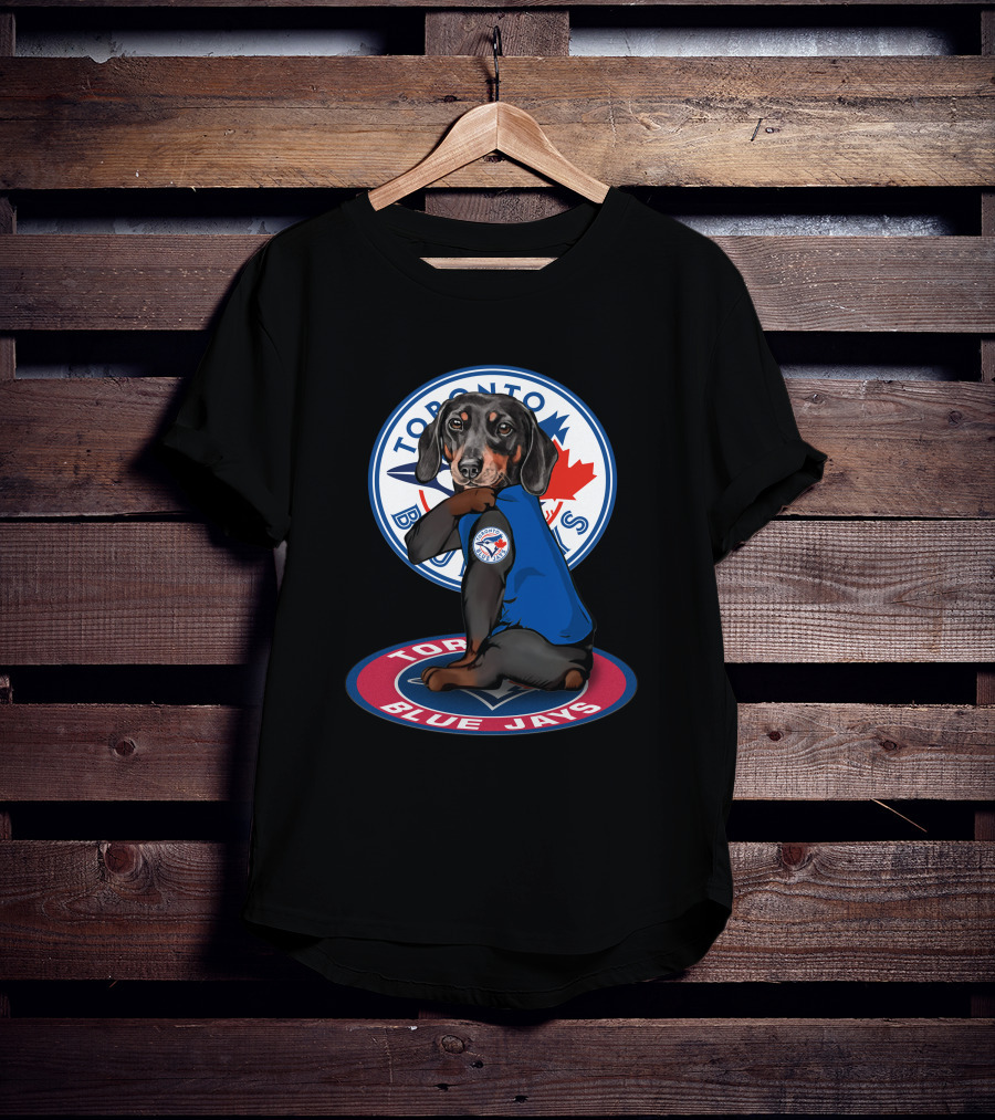 Toronto Blue Jays Dog Mascot With Team Logo And Iconic Maple Leaf T-Shirt