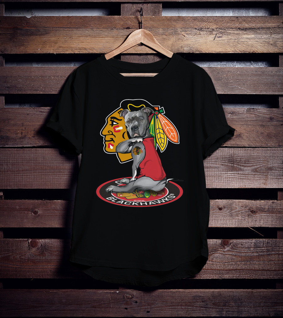 Chicago Blackhawks Nhl Dog Mascot T-Shirt