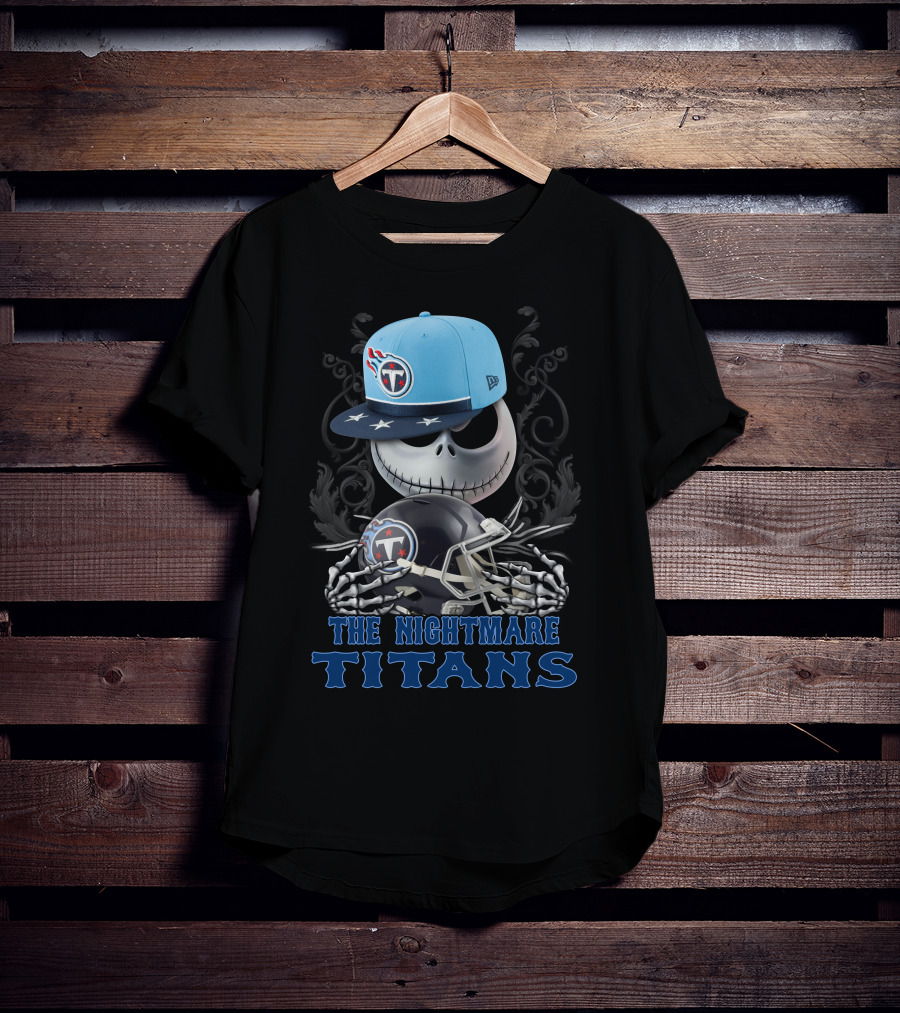 The Nightmare Titans Tennessee Titans Football Skeleton Helmets T-Shirt