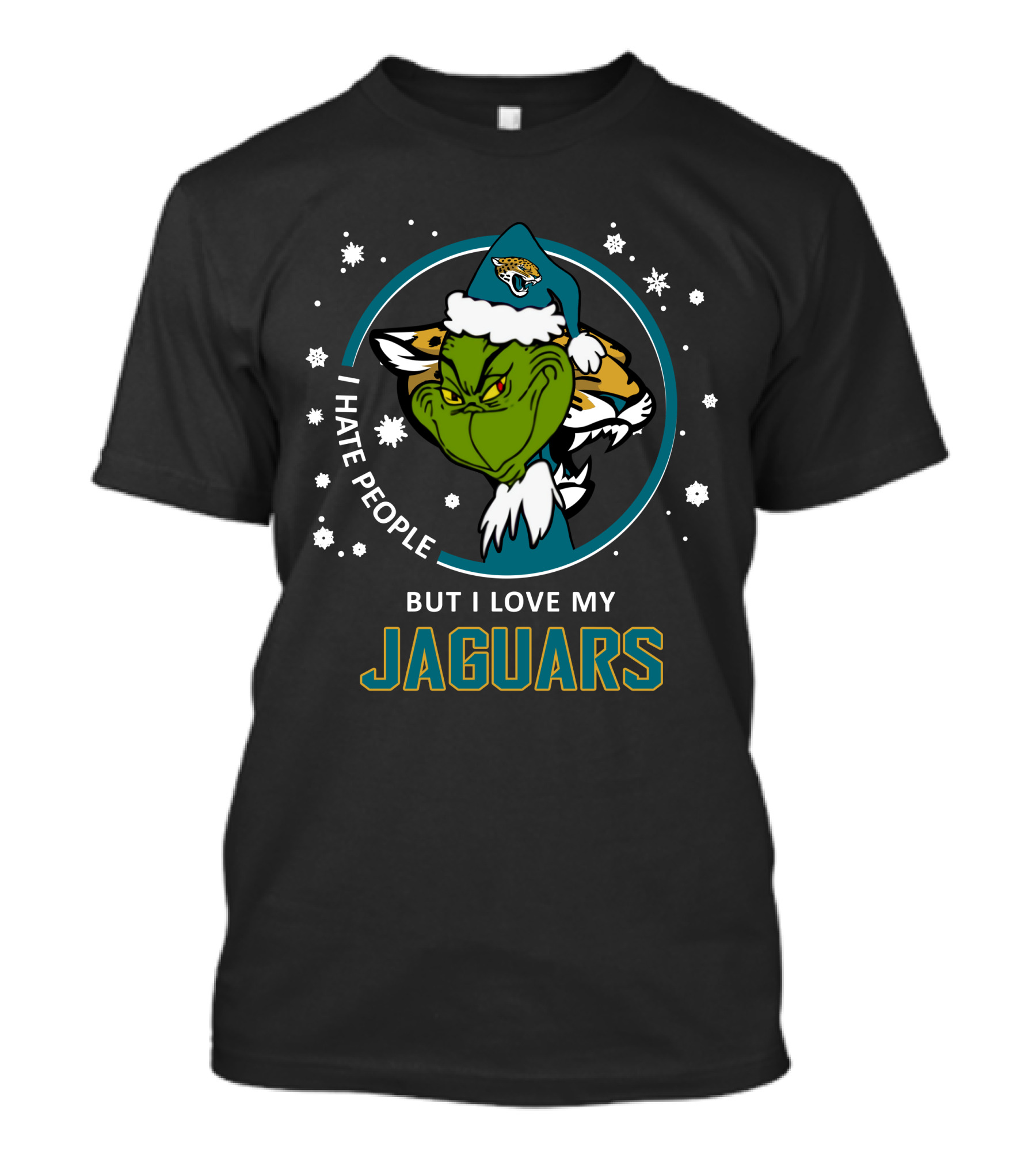 I Hate People But I Love My Jaguars Ds004-15-Jacksonville Jaguars T-Shirt