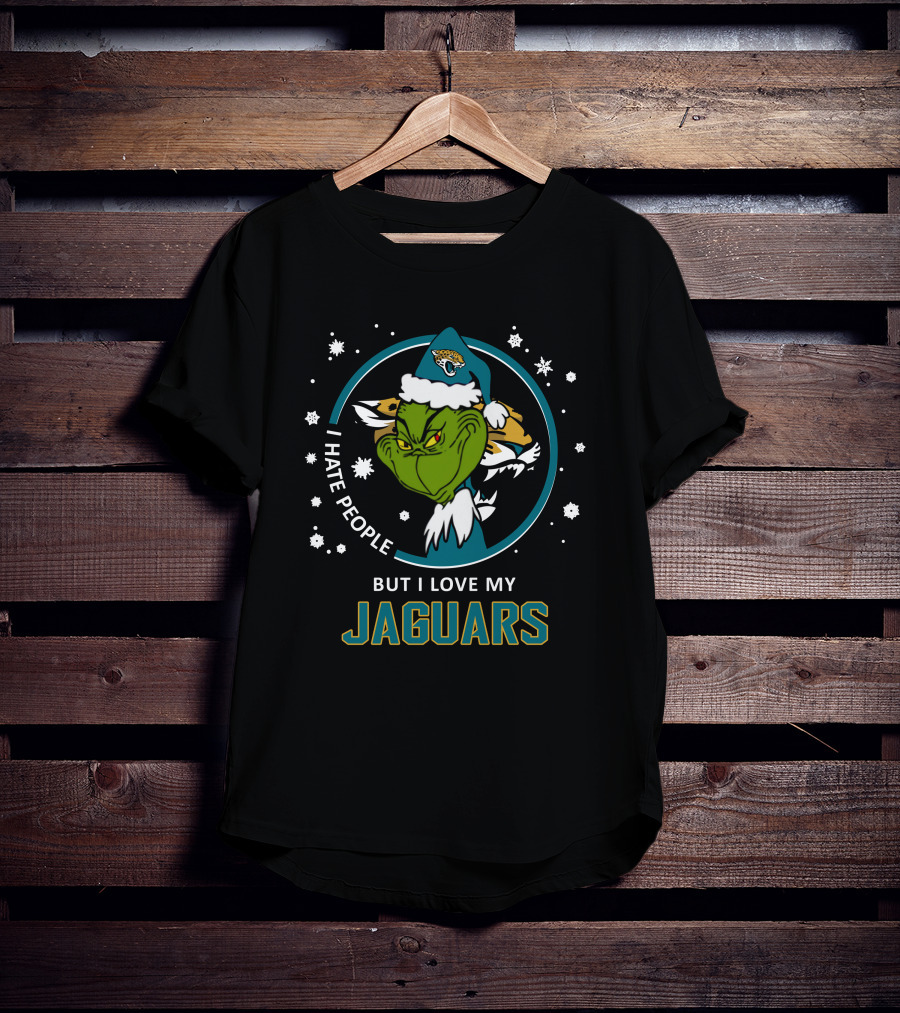 I Hate People But I Love My Jaguars Ds004-15-Jacksonville Jaguars T-Shirt
