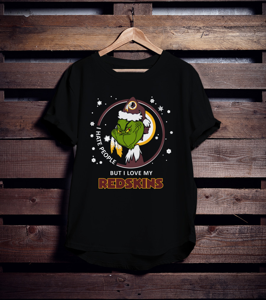 I Hate People But I Love My Redskins Ds004-32 Washington Redskins T-Shirt