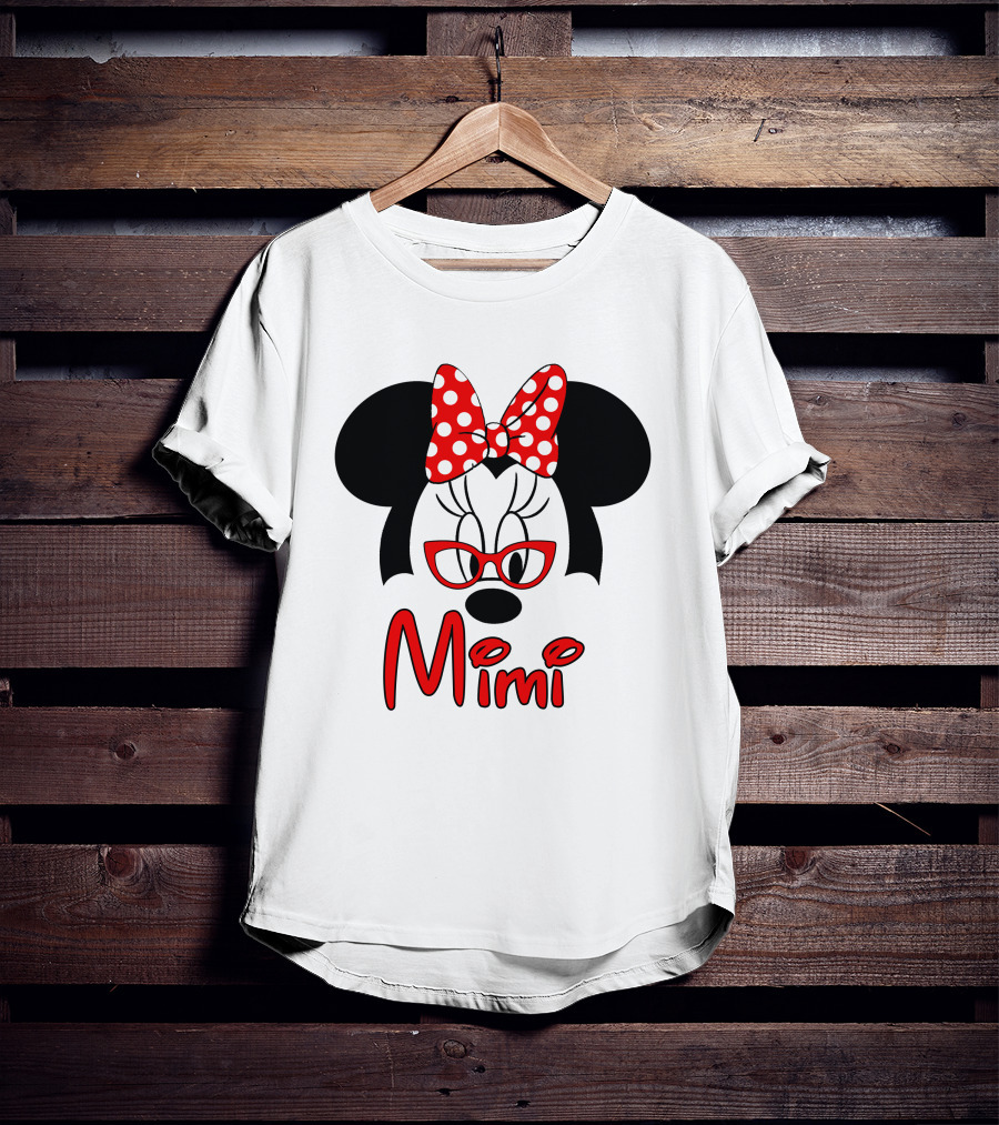 Minnie Mimi Red Bow Glasses T-Shirt