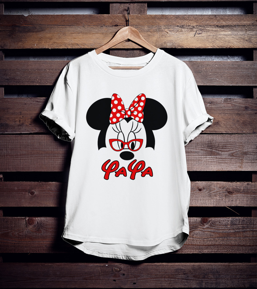 Minnie Yaya Red Polka Dot Bow And Glasses T-Shirt