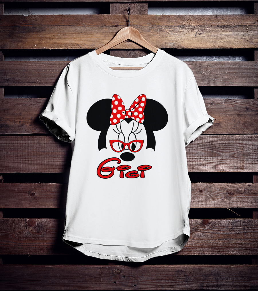 Minnie Mouse Glasses Gigi Polka Dot Bow T-Shirt