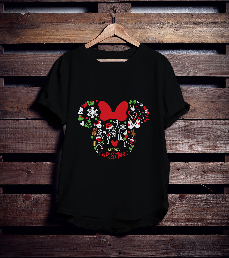 Mickey Merry Christmas Joy To The World T-Shirt