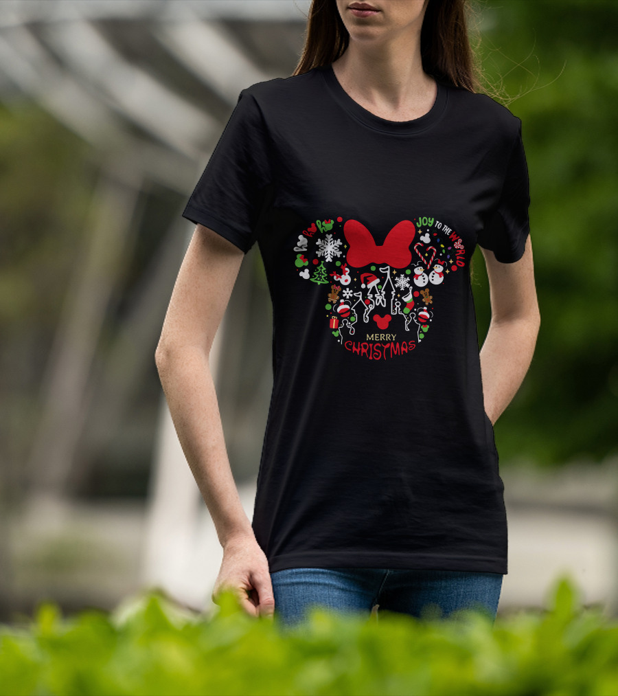 Mickey Merry Christmas Joy To The World T-Shirt