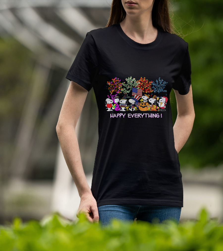 Happy Everything Snoopy Seasonal Celebrations T-Shirt