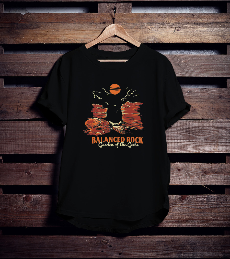 Balanced Rock Garden Of The Gods 1190669 Sun And Clouds T-Shirt