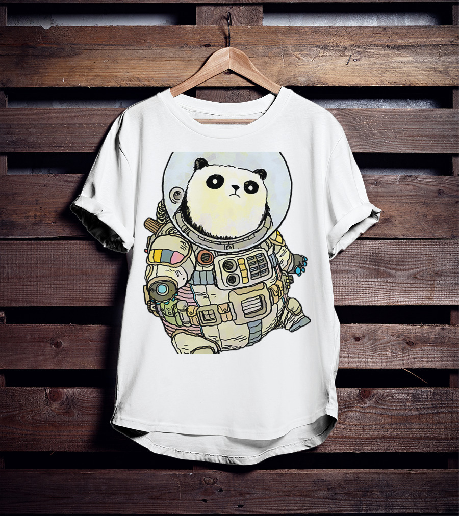 Panda Astronaut Adventure In Space Suit T-Shirt
