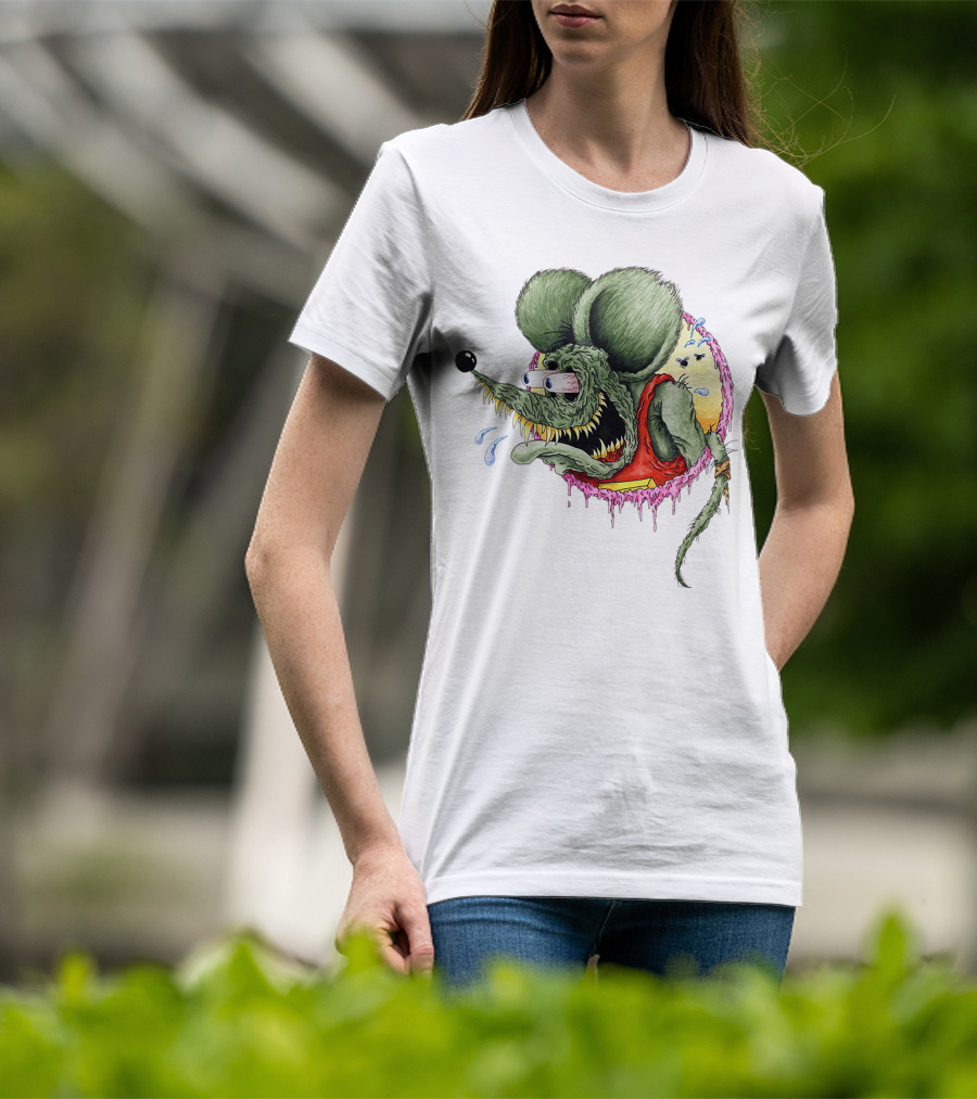 Rat Fink Classic Rat Fink Original Ed Roth Character Iconic Hot Rod T-Shirt