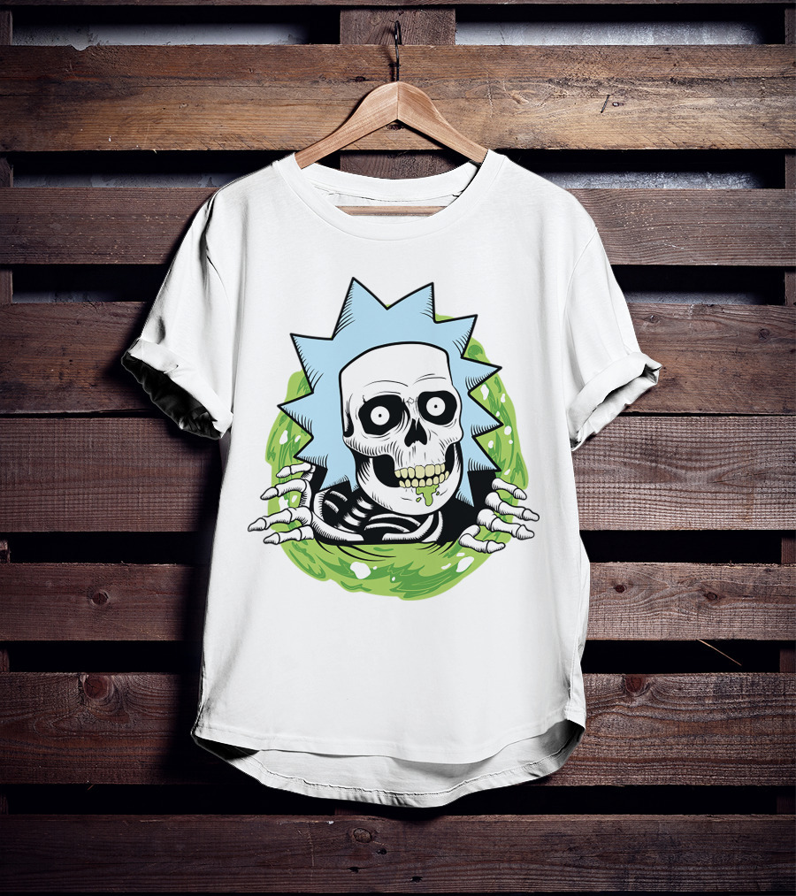 Rick And Morty Skull Portal Rick T-Shirt