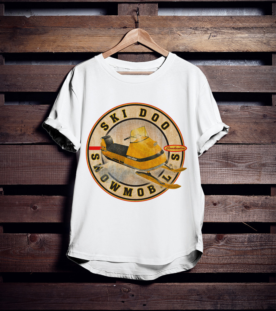 Ski Doo Vintage Bombardier Snowmobiles Classic Emblem T-Shirt