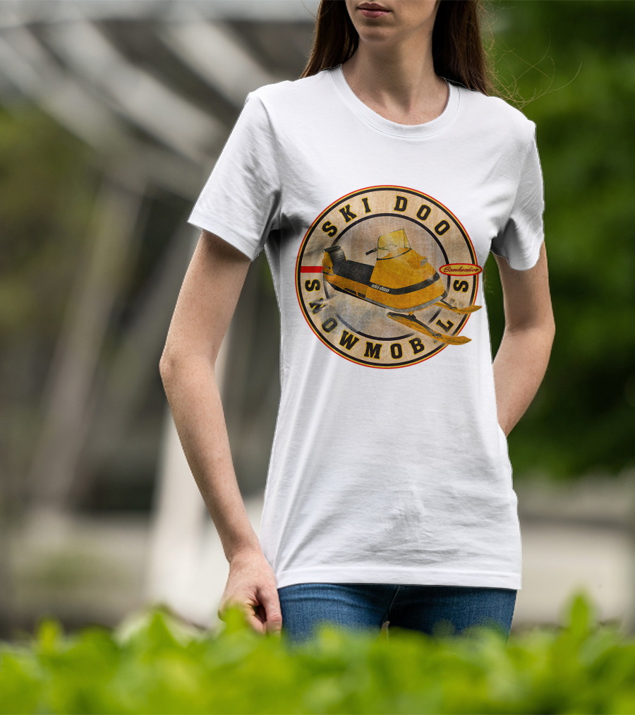 Ski Doo Vintage Bombardier Snowmobiles Classic Emblem T-Shirt