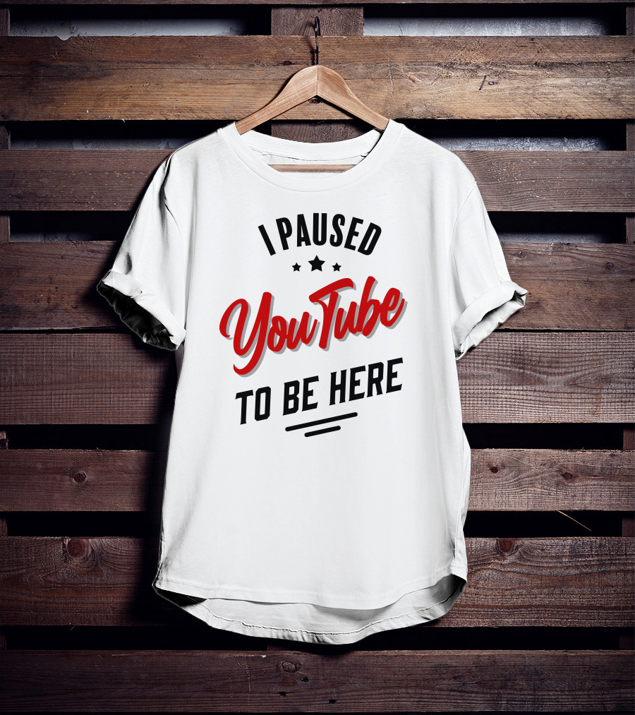 I Paused YouTube To Be Here Stars Red T-Shirt