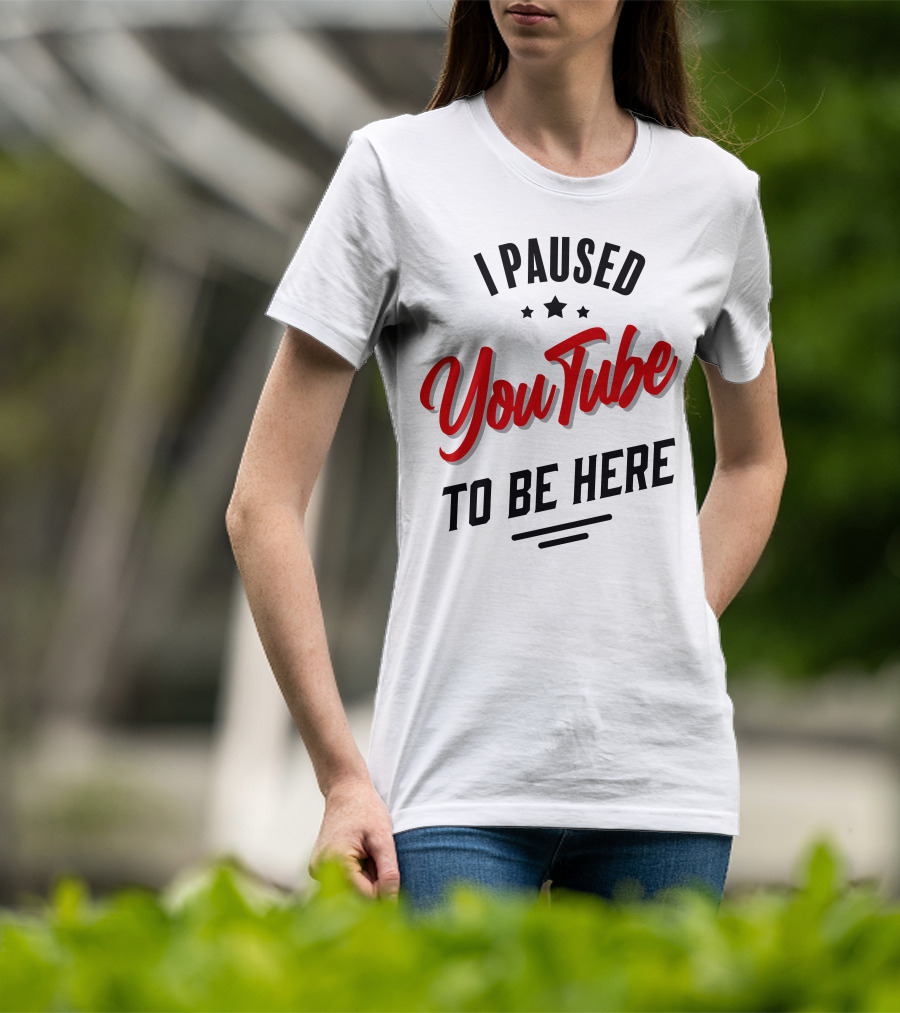 I Paused YouTube To Be Here Stars Red T-Shirt