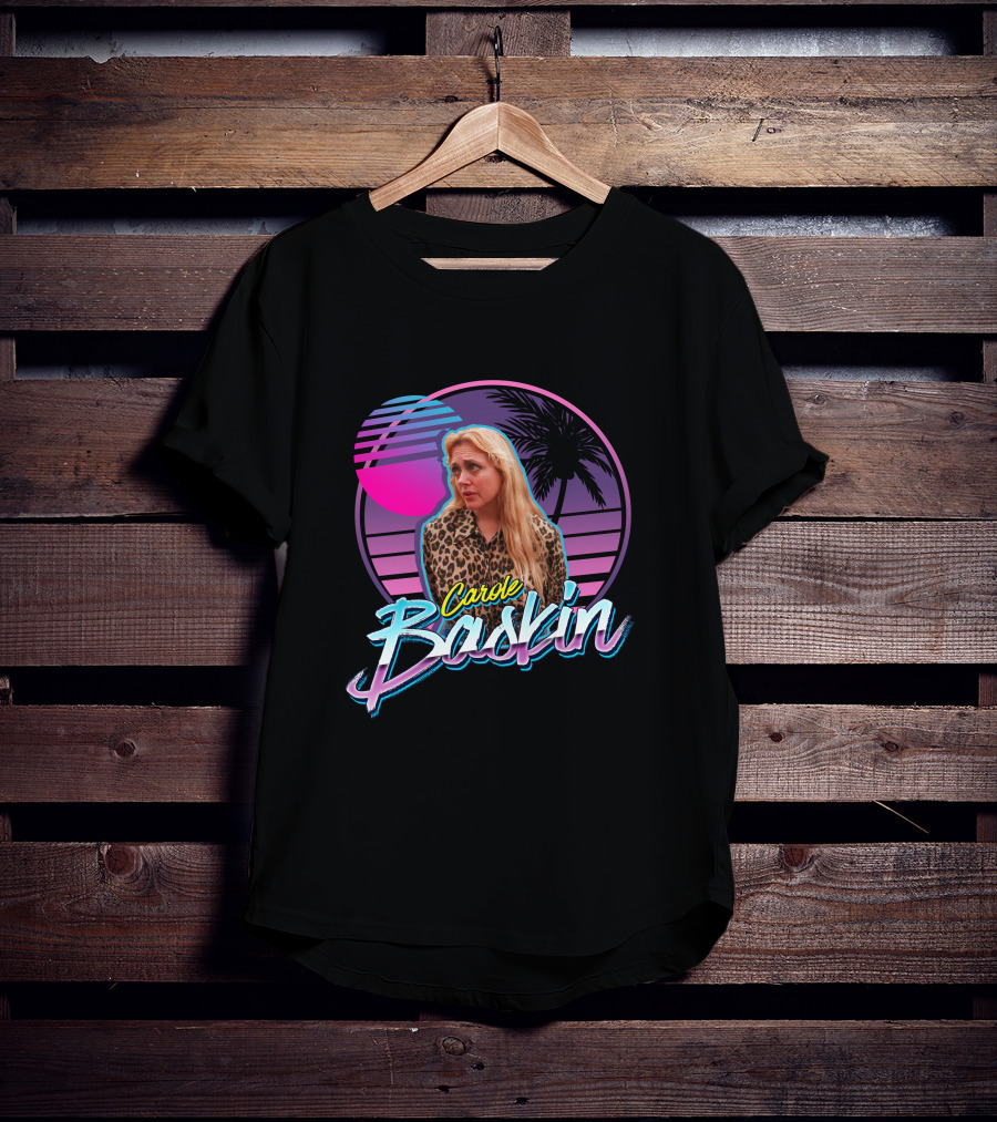 Carole Baskin Retro 80s Sunset Palm Trees T-Shirt