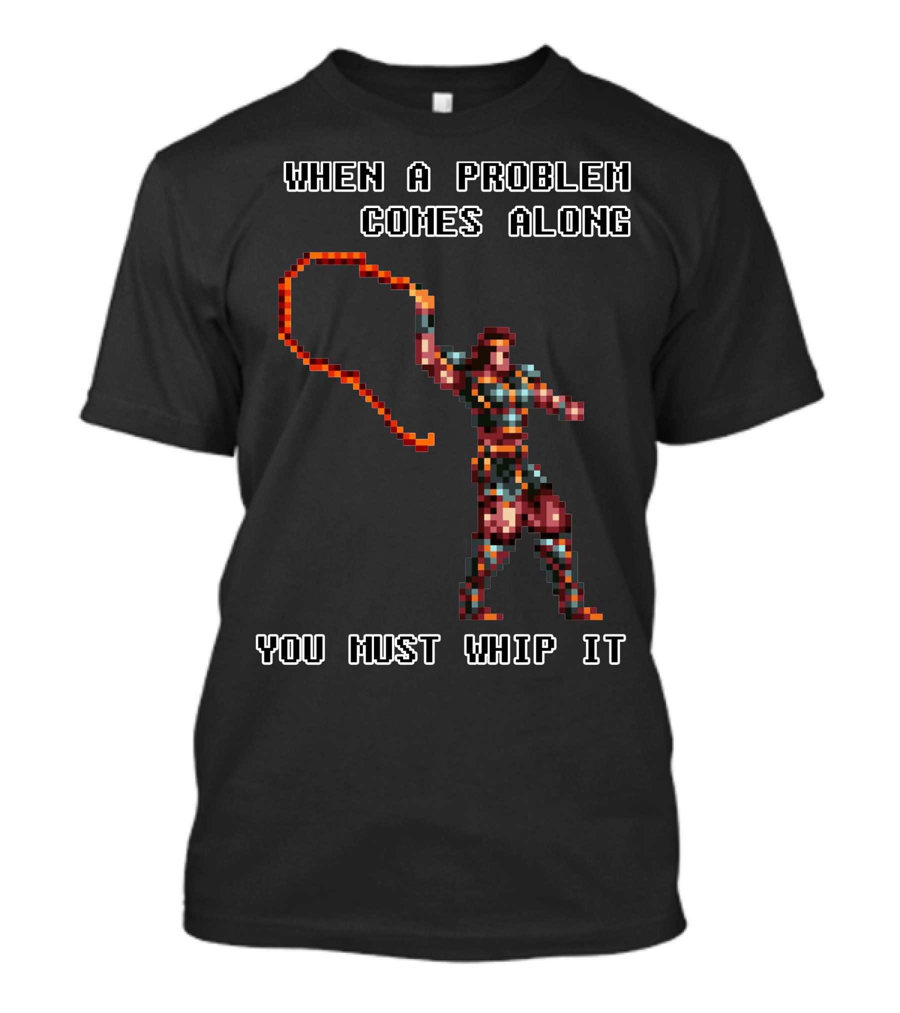 When A Problem Comes Along You Must Whip It Castlevania T-Shirt