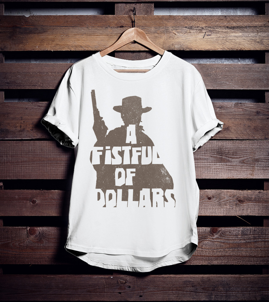 A Fistful Of Dollars Cowboy Silhouette With Revolver T-Shirt