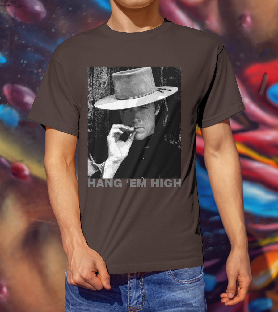 Hang 'Em High Western Style Cowboy Smoking T-Shirt