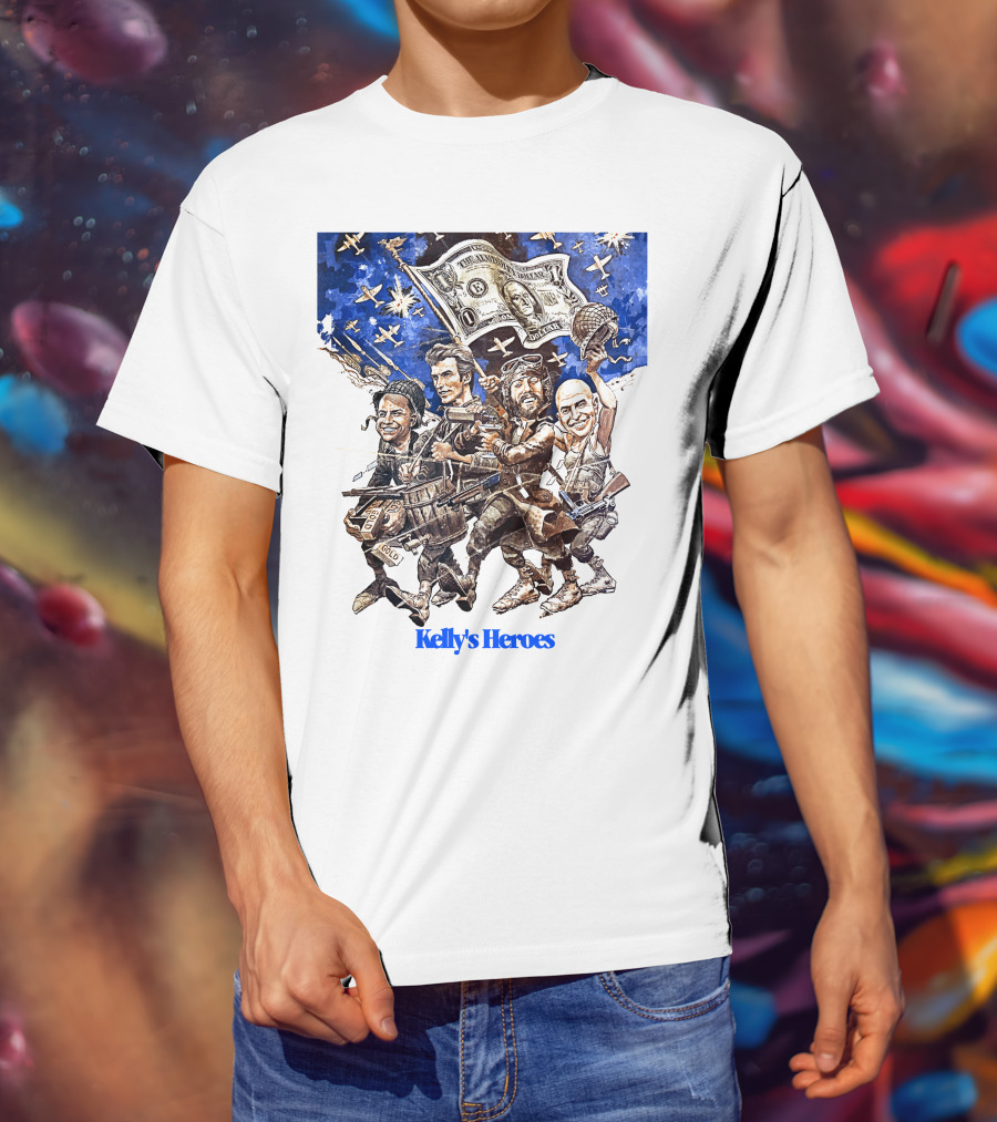 Kelly's Heroes War Adventure Dollar Bill Planes Parachute T-Shirt