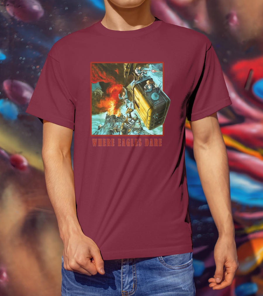Where Eagles Dare Cable Car Adventure Explosive Action Scene 001 T-Shirt