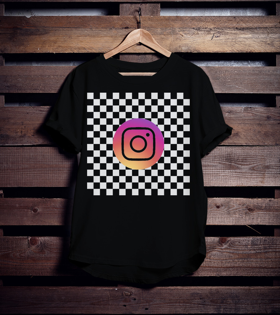 Mirror Log Scale Example Instagram Checkerboard T-Shirt