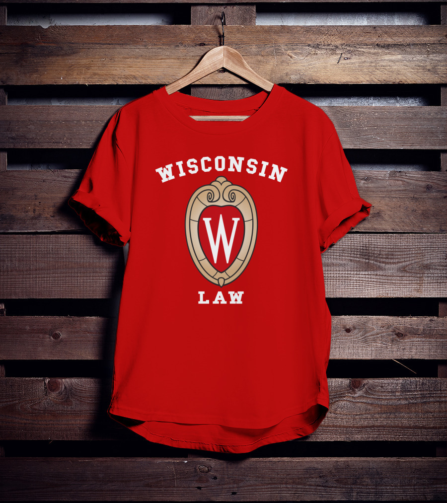 WISCONSIN LAW W Crest Red T-Shirt