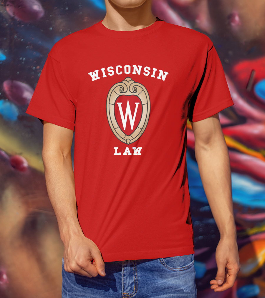 WISCONSIN LAW W Crest Red T-Shirt