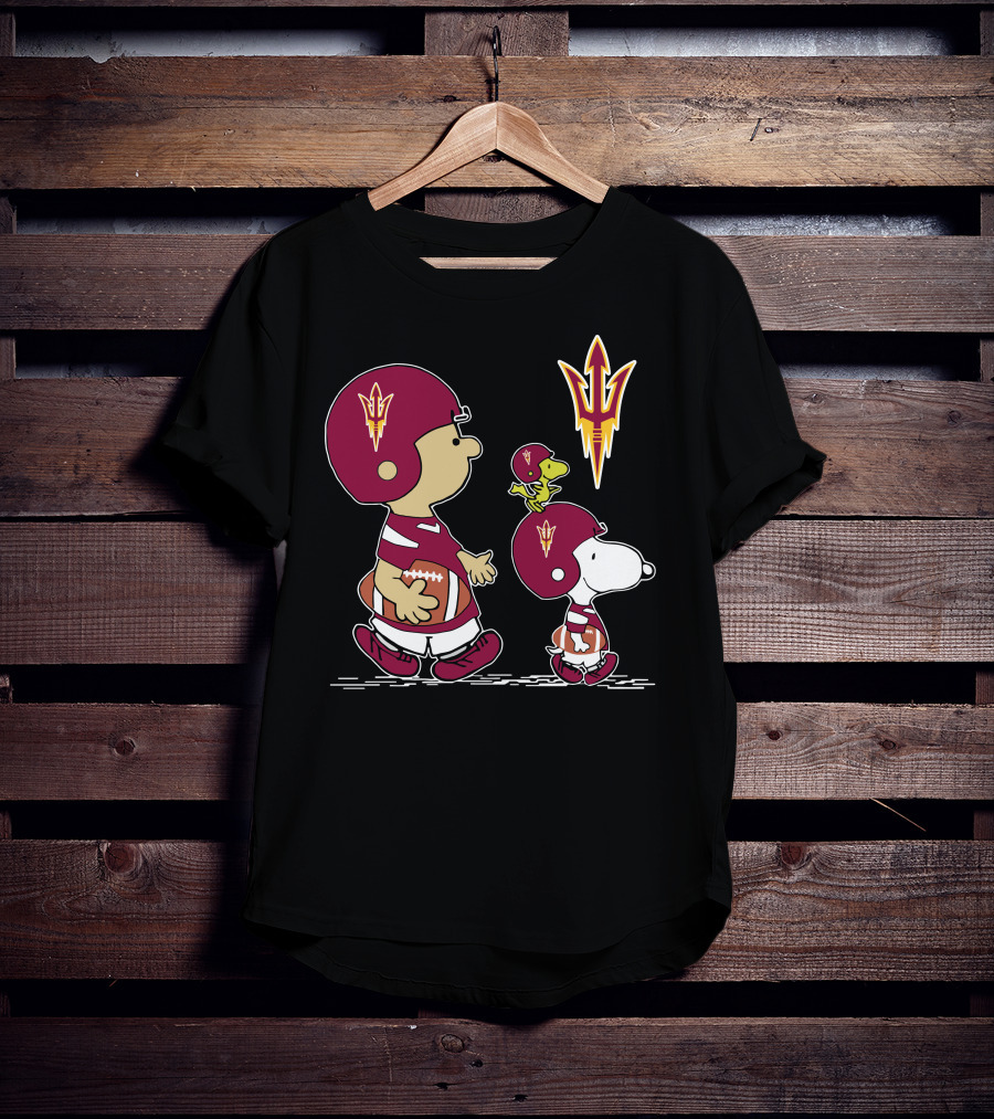Arizona State Sun Devils Peanuts Football Team Spirit T-Shirt