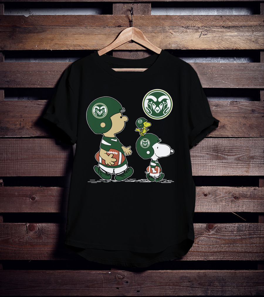 Colorado State Rams Football Helmet Characters With Mascot T-Shirt