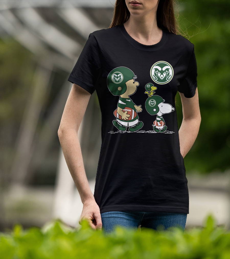 Colorado State Rams Football Helmet Characters With Mascot T-Shirt