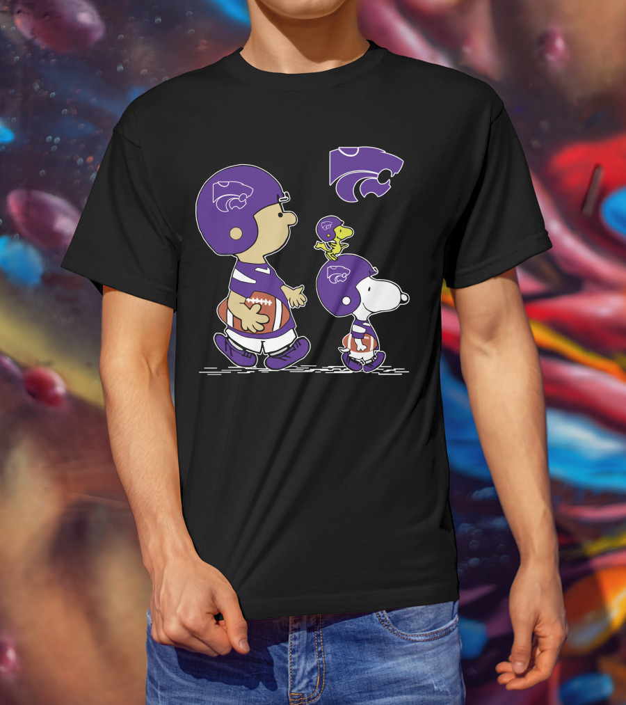 Kansas State Wildcats Football Characters Peanuts T-Shirt