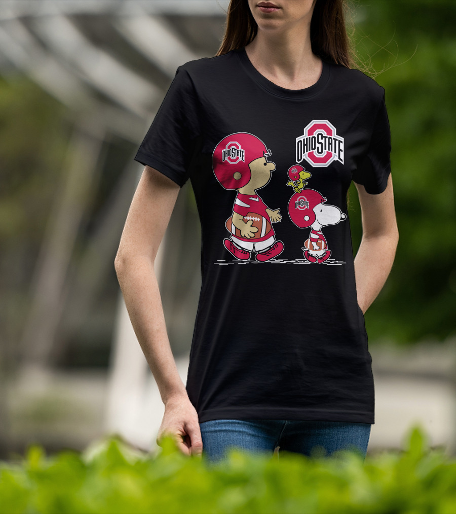 Ohio State Buckeyes Peanuts Characters Football Adventure T-Shirt