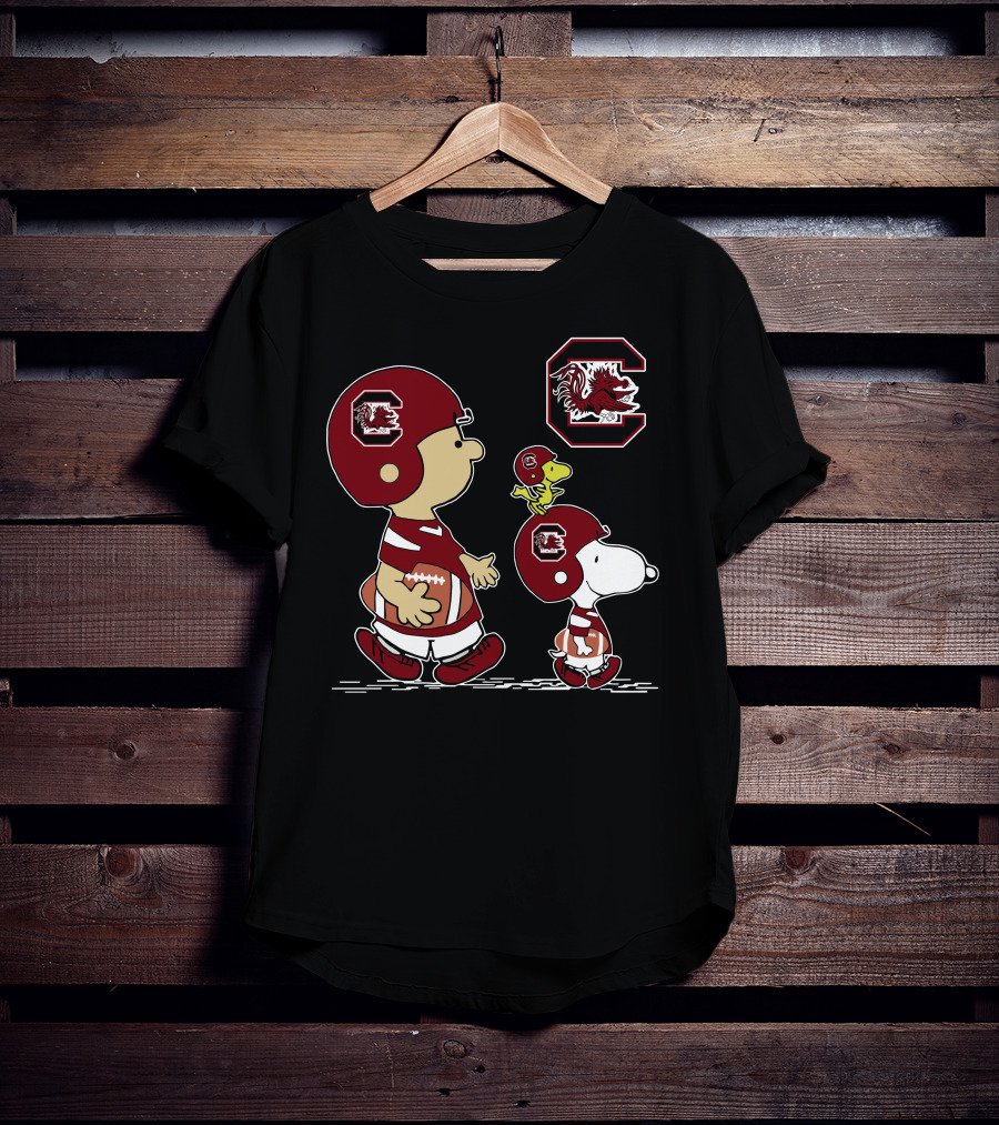 South Carolina Gamecocks Football Peanuts Characters T-Shirt