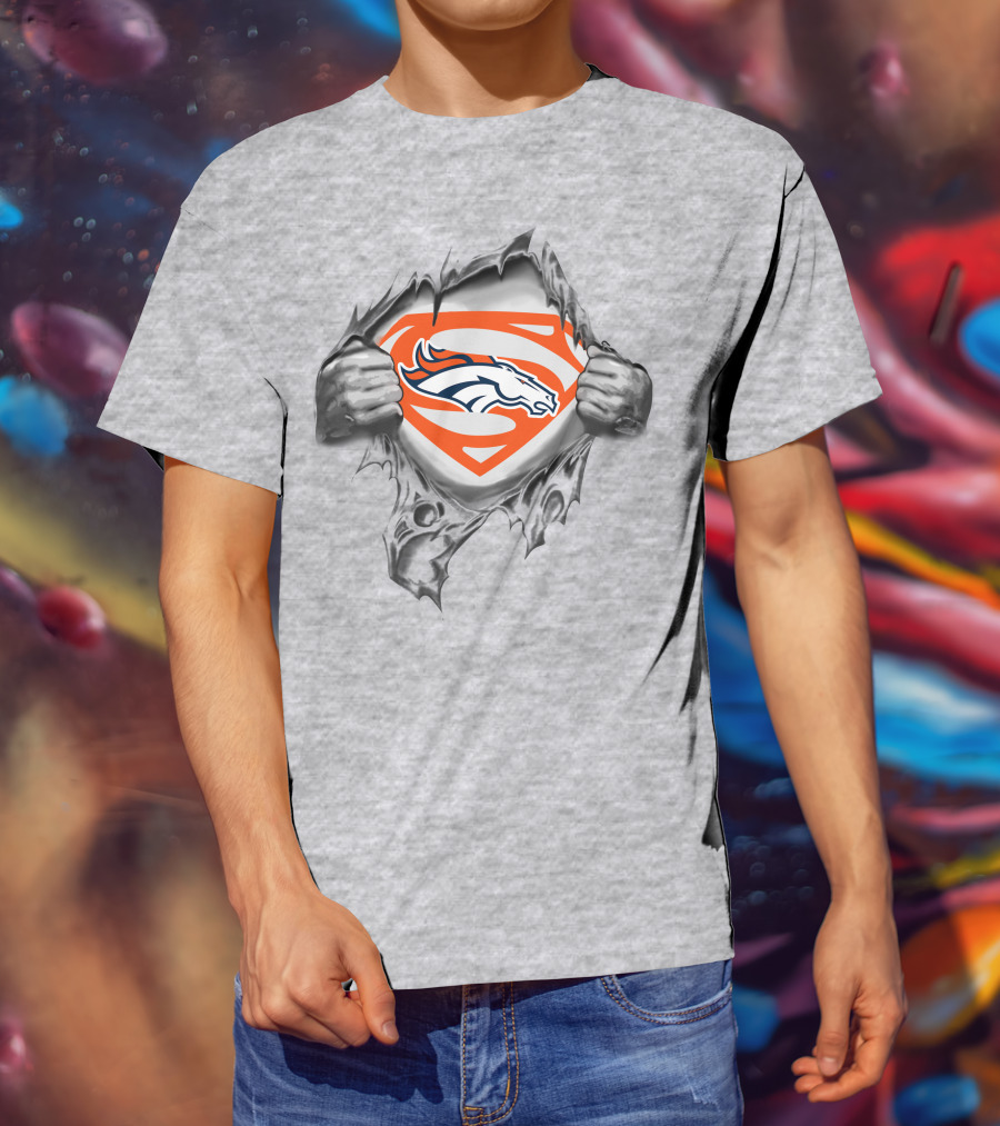 Denver Broncos Superman Logo Reveal T-Shirt