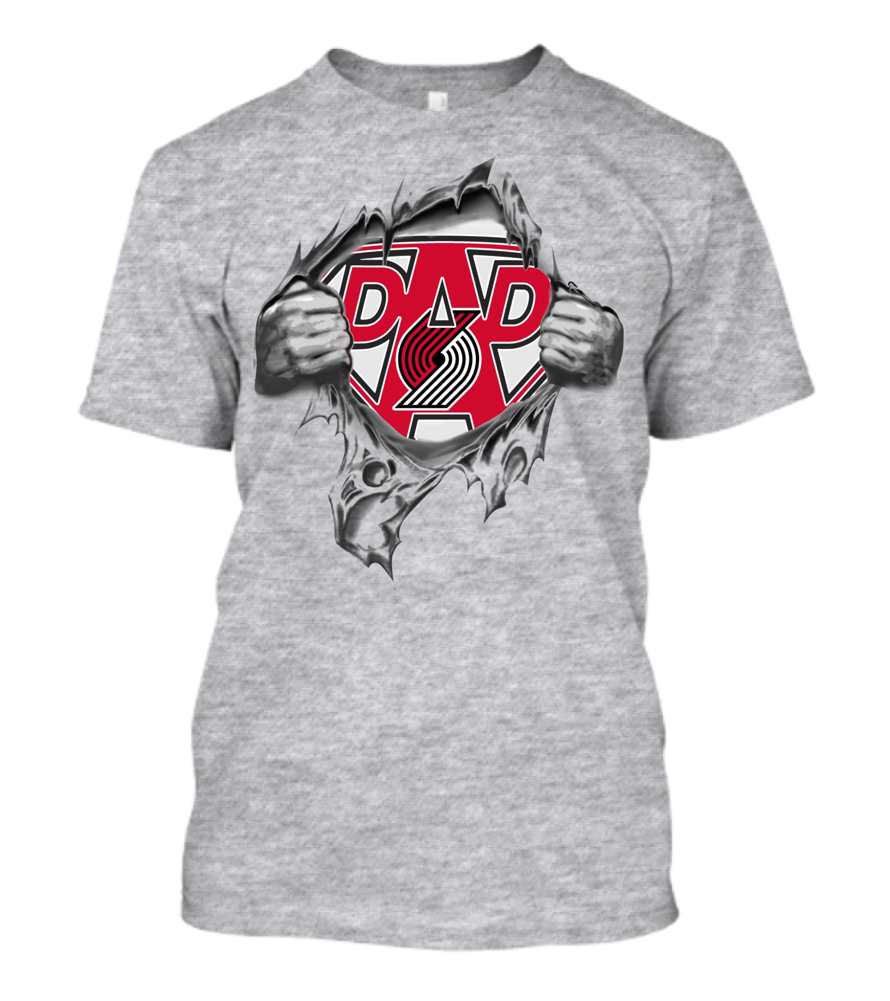 Portland Trail Blazers Super Dad Hero T-Shirt