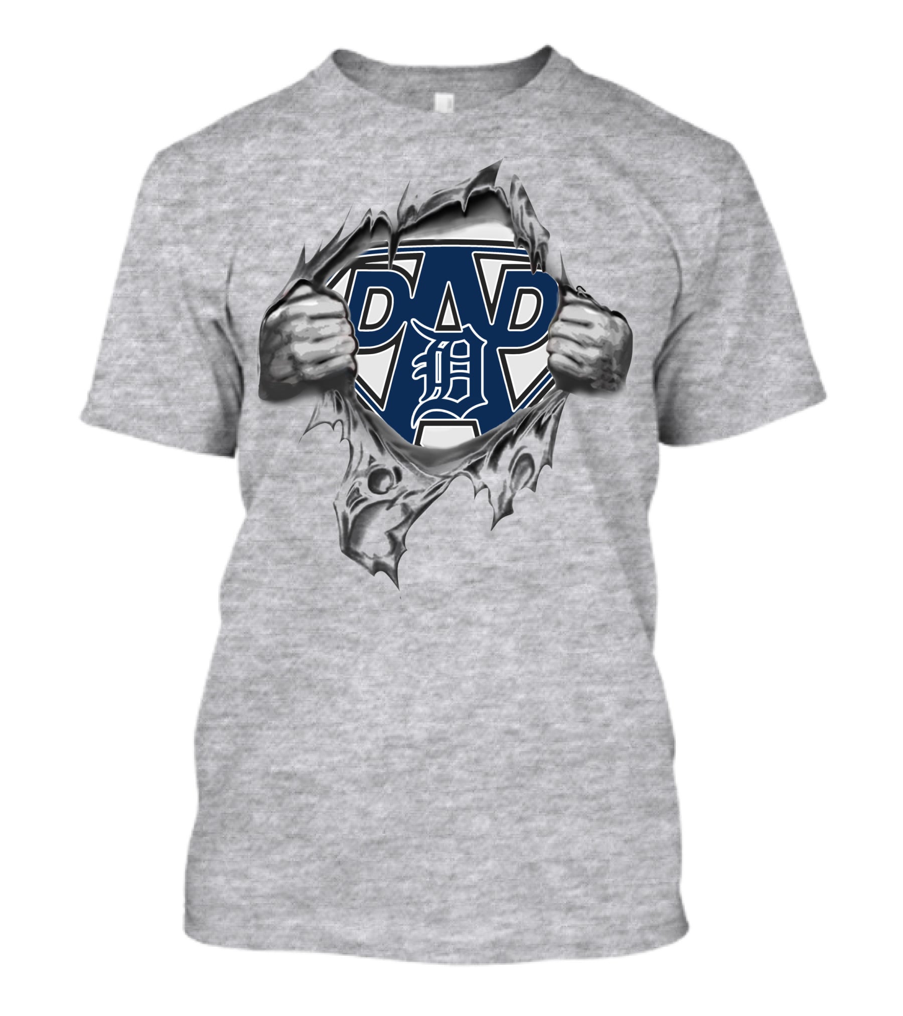 Detroit Tigers Dad Superhero T-Shirt