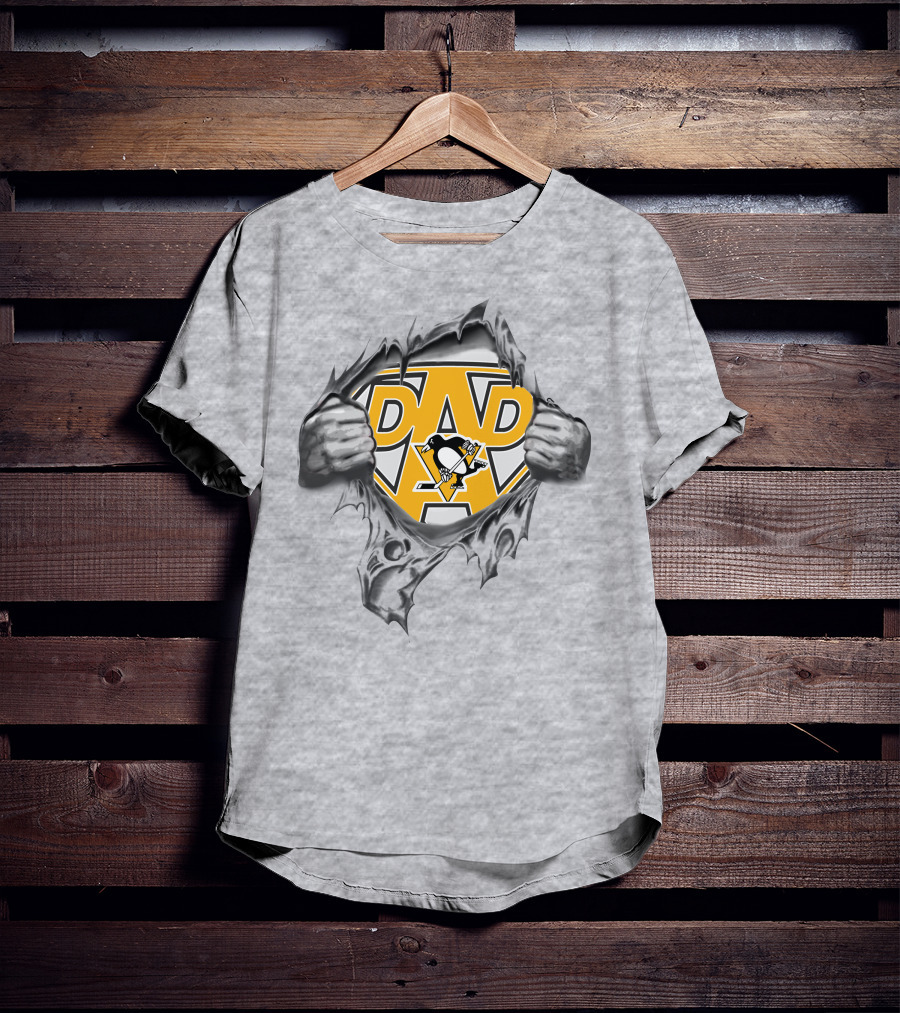 Pittsburgh Penguins Super Dad Comic T-Shirt
