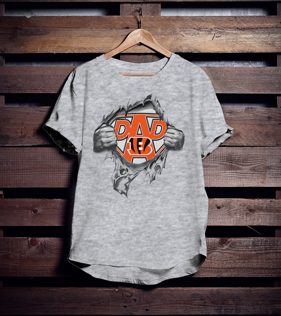 Cincinnati Bengals Super Dad Logo Superman T-Shirt