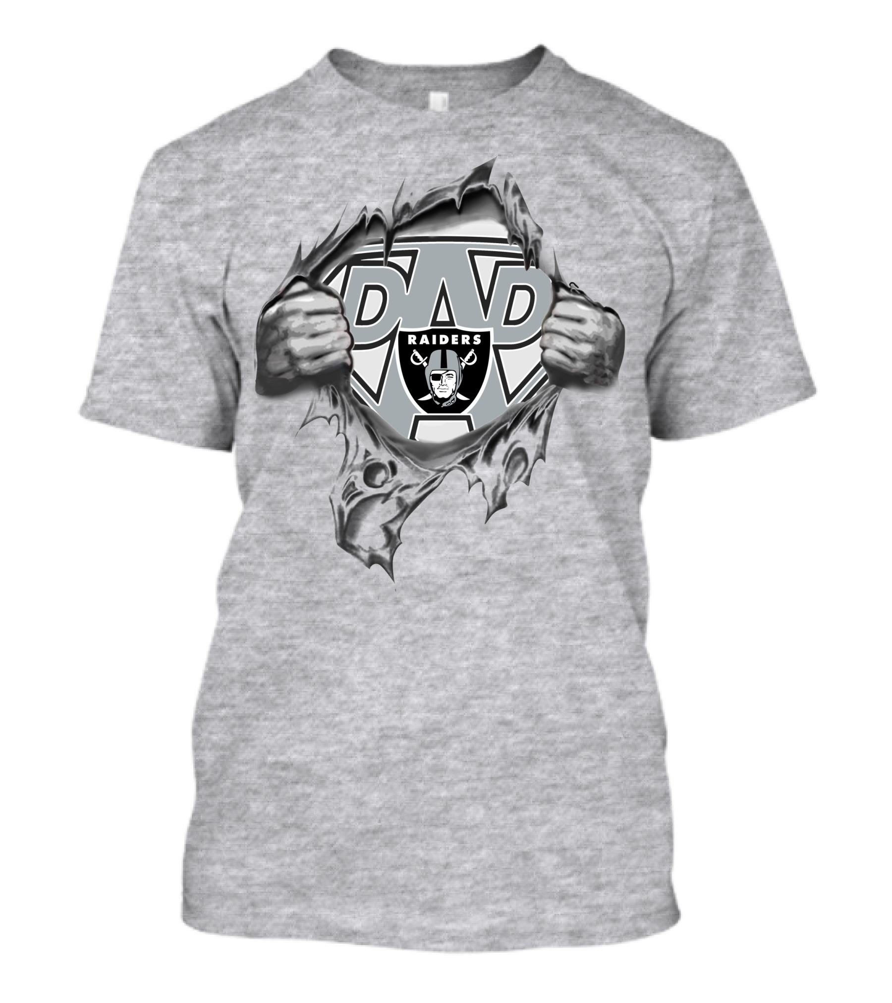 Super Dad Raiders Logo Rip T-Shirt