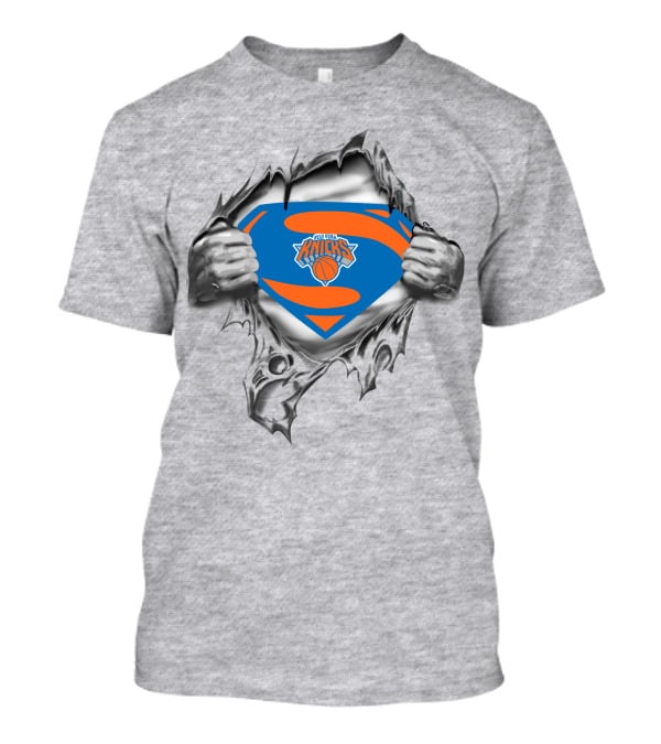 Knicks Superman Logo Superman Shield Basketball T-Shirt