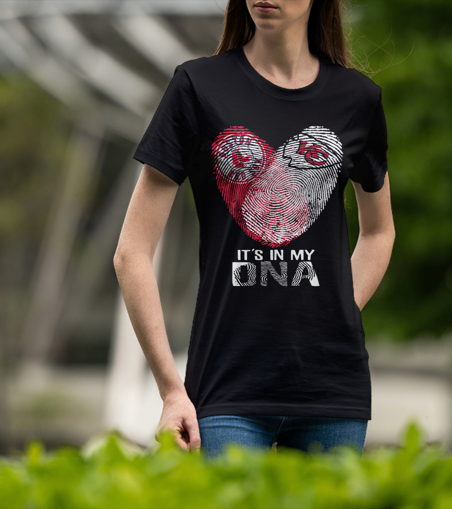 Boston Red Sox Kc Chiefs It's In My Dna T-Shirt