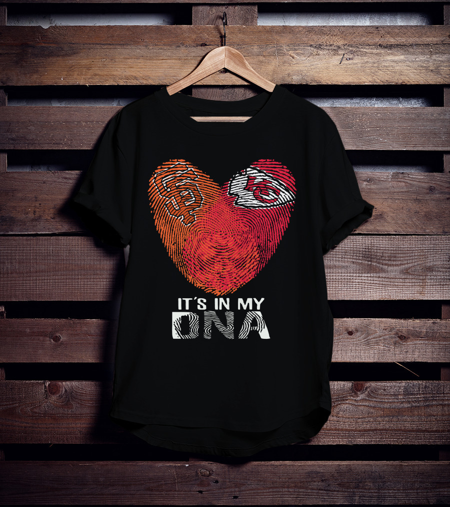 San Francisco Giants Kansas City Chiefs It's In My Dna T-Shirt