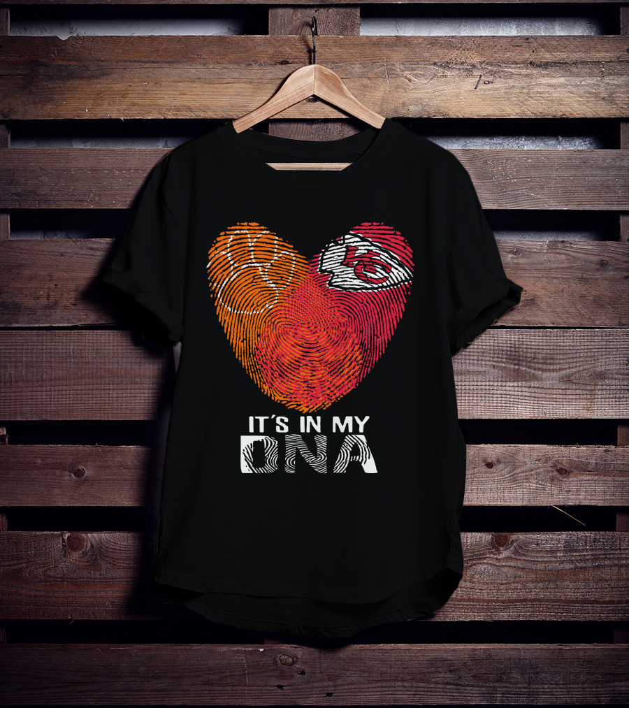 Clemson Tigers And Chiefs Dna Fingerprint Design With It's In My Dna T-Shirt