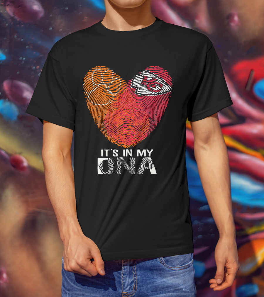 Clemson Tigers And Chiefs Dna Fingerprint Design With It's In My Dna T-Shirt