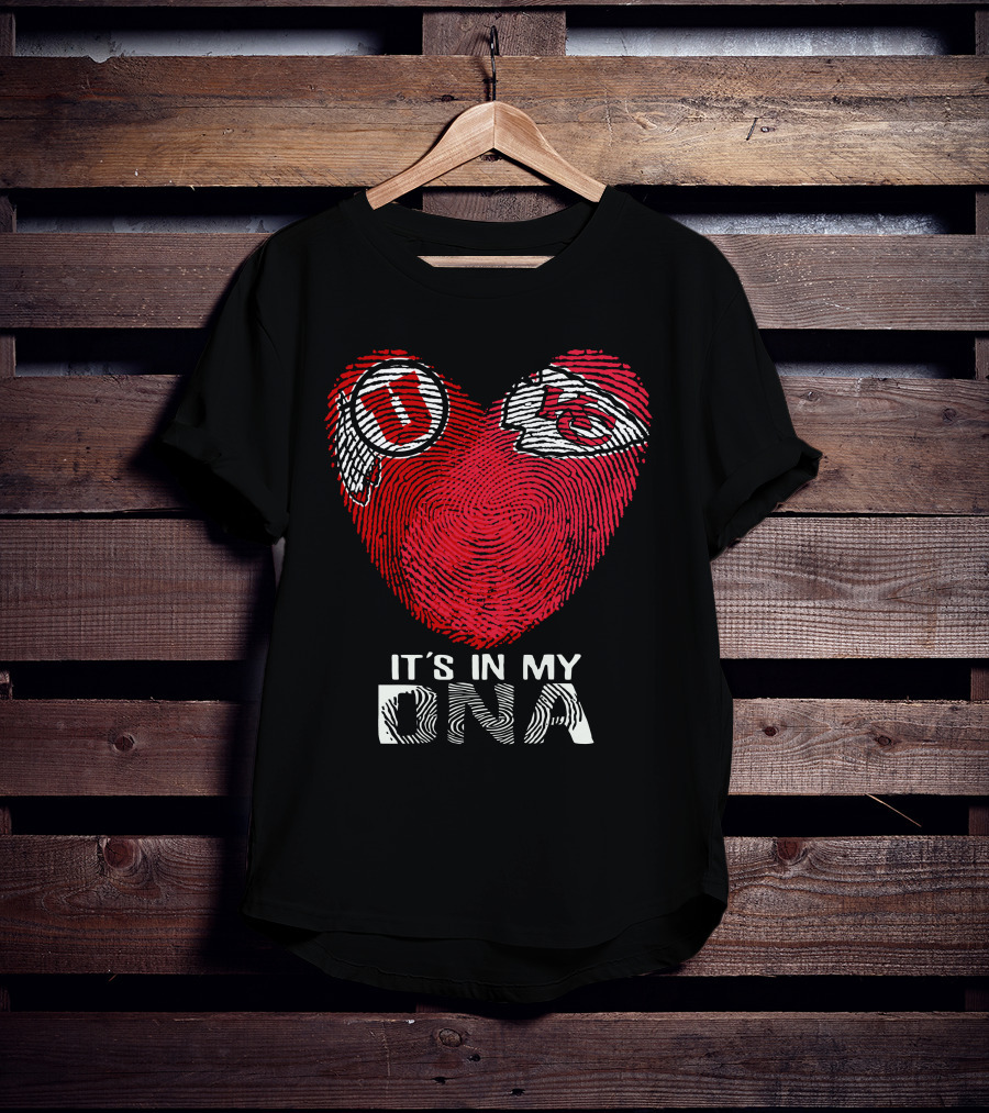 Utah Utes U And Chiefs Kc It's In My Dna T-Shirt